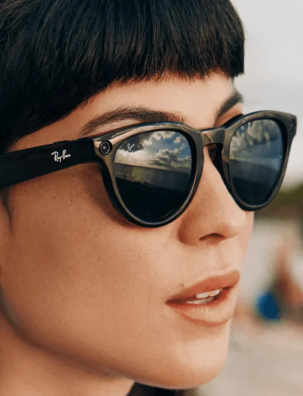 Ray-Ban Meta Glass Headliner - Shiny Black Green
