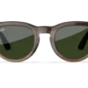 Ray-Ban Meta Glass Headliner -   Shiny Warm Stone Transparent Tint to Dark Green Transitions