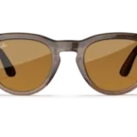 Ray-Ban Meta Glass Headliner - Shiny Warm Stone Transparent Tint to Saffron Yellow Transitions