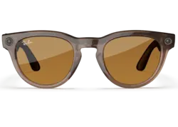 Ray-Ban Meta Glass Headliner - Shiny Warm Stone Transparent Tint to Saffron Yellow Transitions