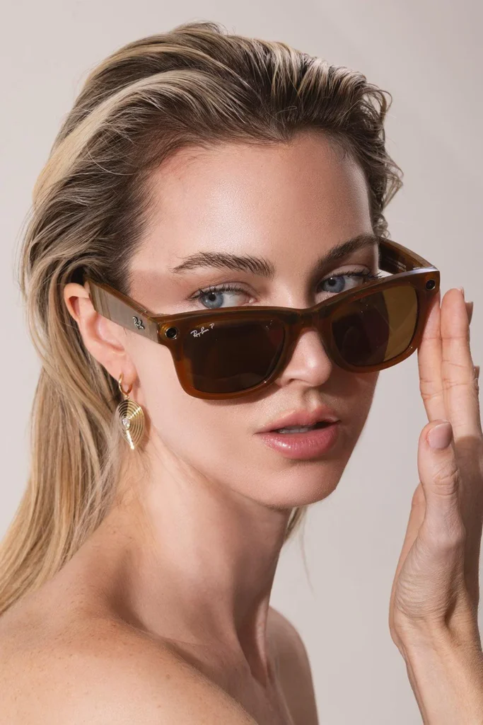 Ray-Ban Meta Glass Wayfarer - Shiny Caramel Transparent Brown