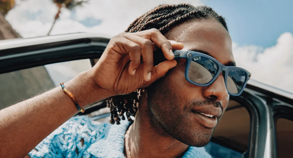 Ray-Ban Meta Glass Wayfarer - Matte Jeans Transparent Dusty Blue