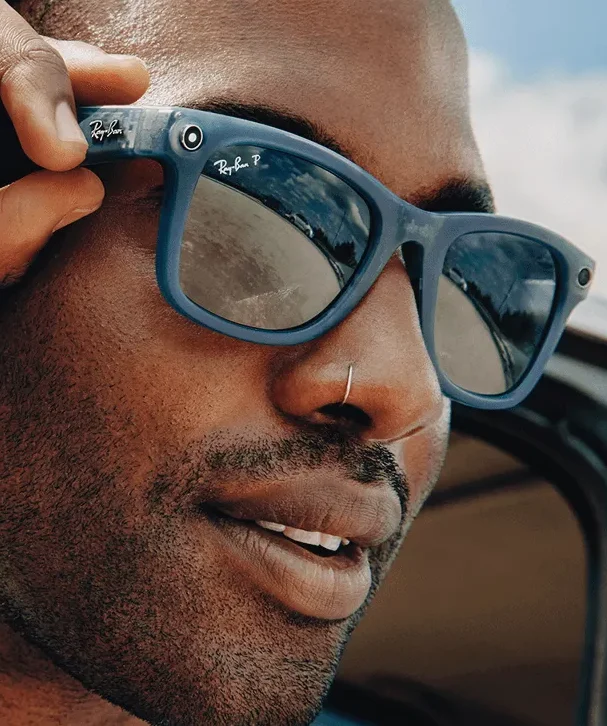 Ray-Ban Meta Glass Wayfarer - Matte Jeans Transparent Dusty Blue