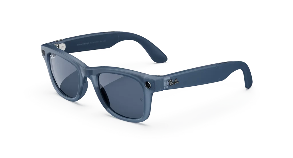Ray-Ban Meta Glass Wayfarer - Matte Jeans Transparent Dusty Blue