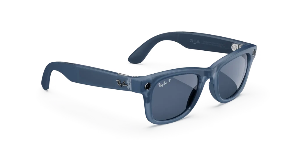 Ray-Ban Meta Glass Wayfarer - Matte Jeans Transparent Dusty Blue