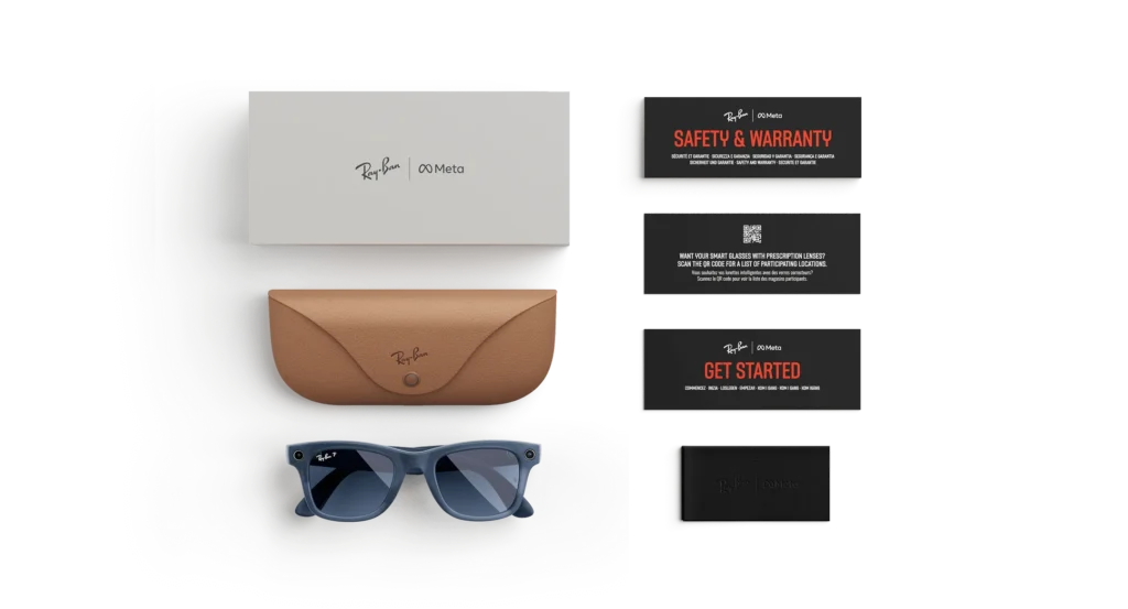 Ray-Ban Meta Glass Wayfarer - Matte Jeans Transparent Dusty Blue