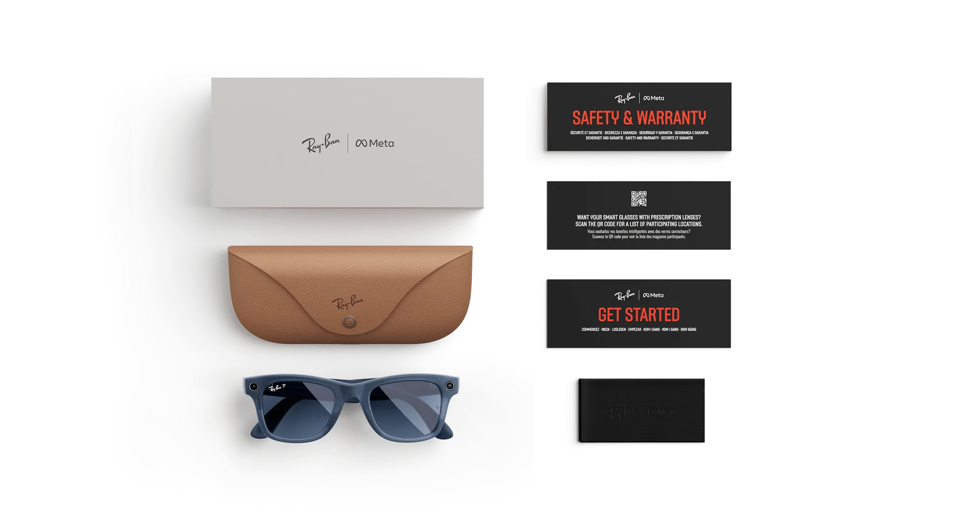 Ray-Ban Meta Glass Wayfarer - Matte Jeans Transparent Dusty Blue