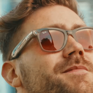 Ray-Ban Meta Glass Wayfarer - Shiny Warm Stone Transparent Transitions