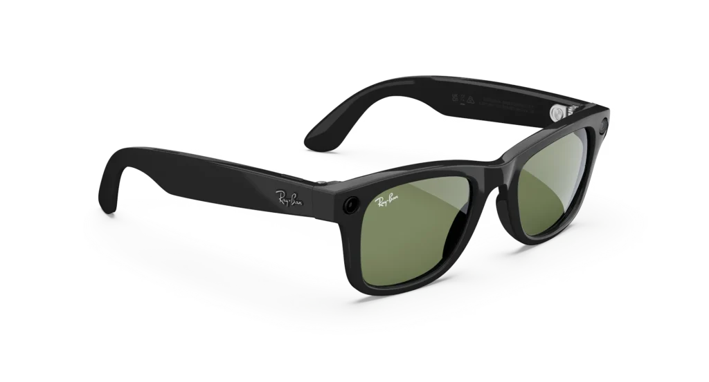 Ray-Ban Meta Glass Wayfarer - Shiny Black Green
