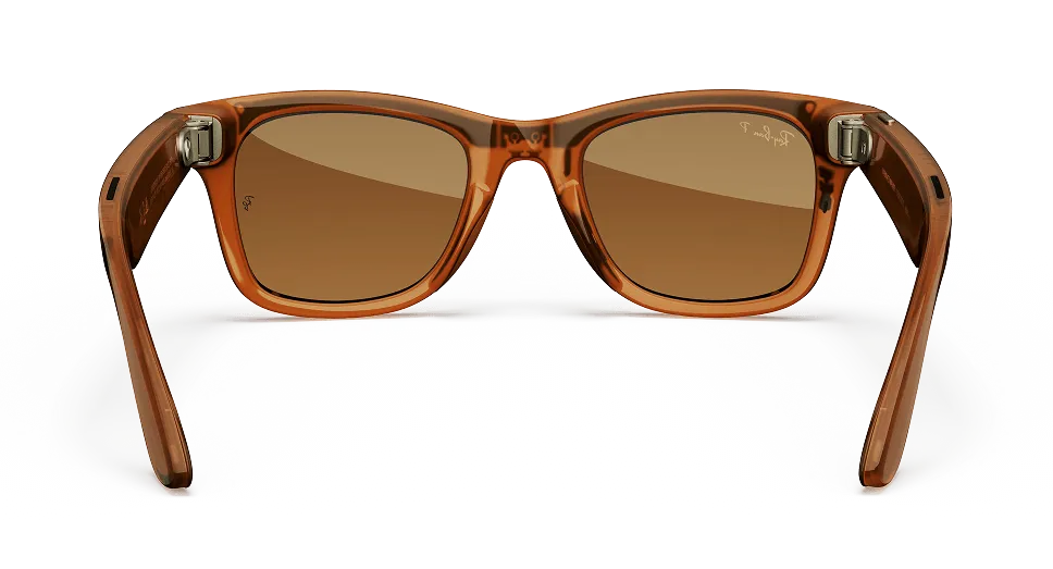 Ray-Ban Meta Glass Wayfarer - Shiny Caramel Transparent Brown