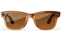 Ray-Ban Meta Glass Wayfarer - Shiny Caramel Transparent Brown