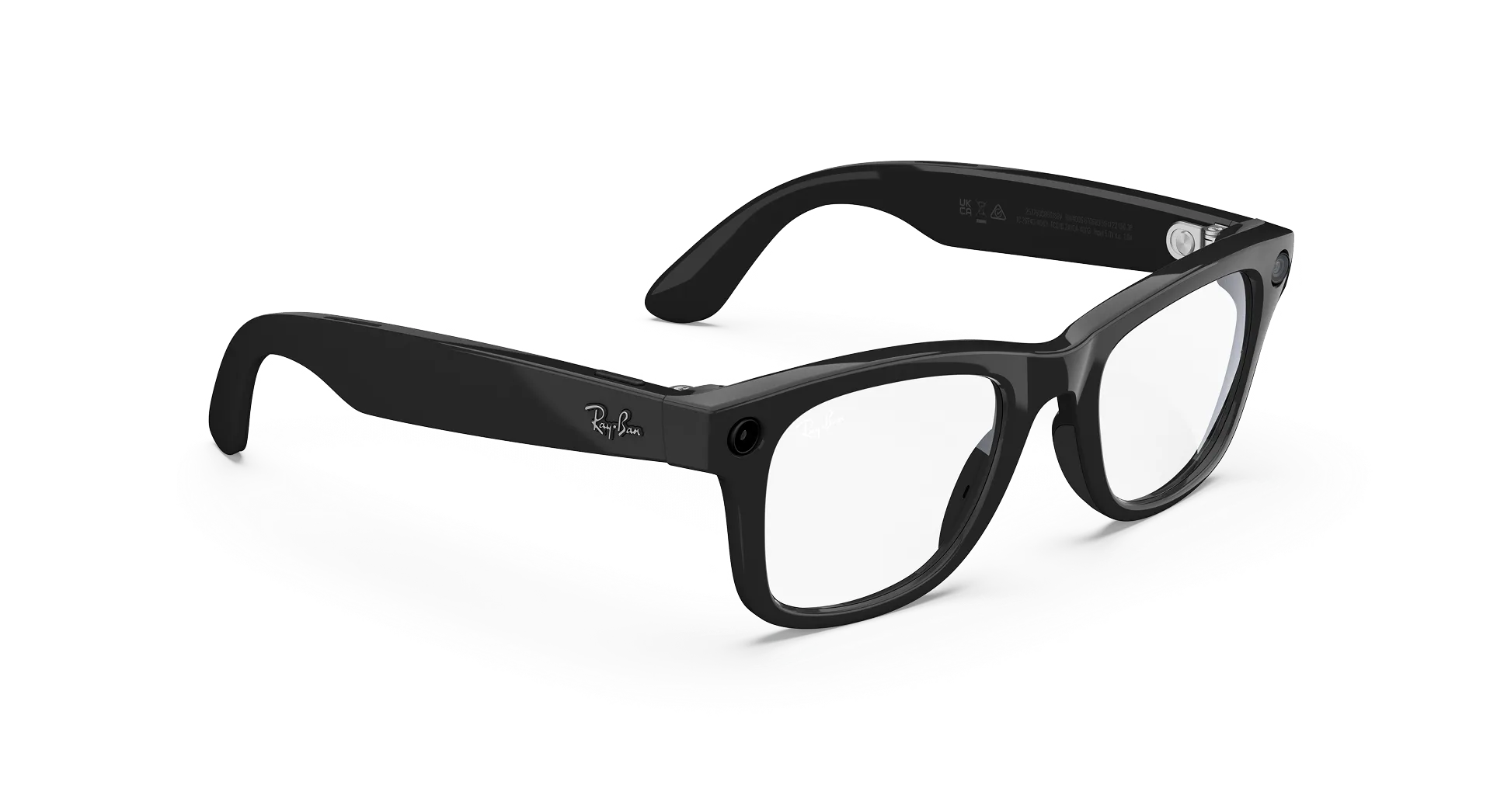 Ray-Ban Meta Glass Wayfarer - Shiny Black Clear