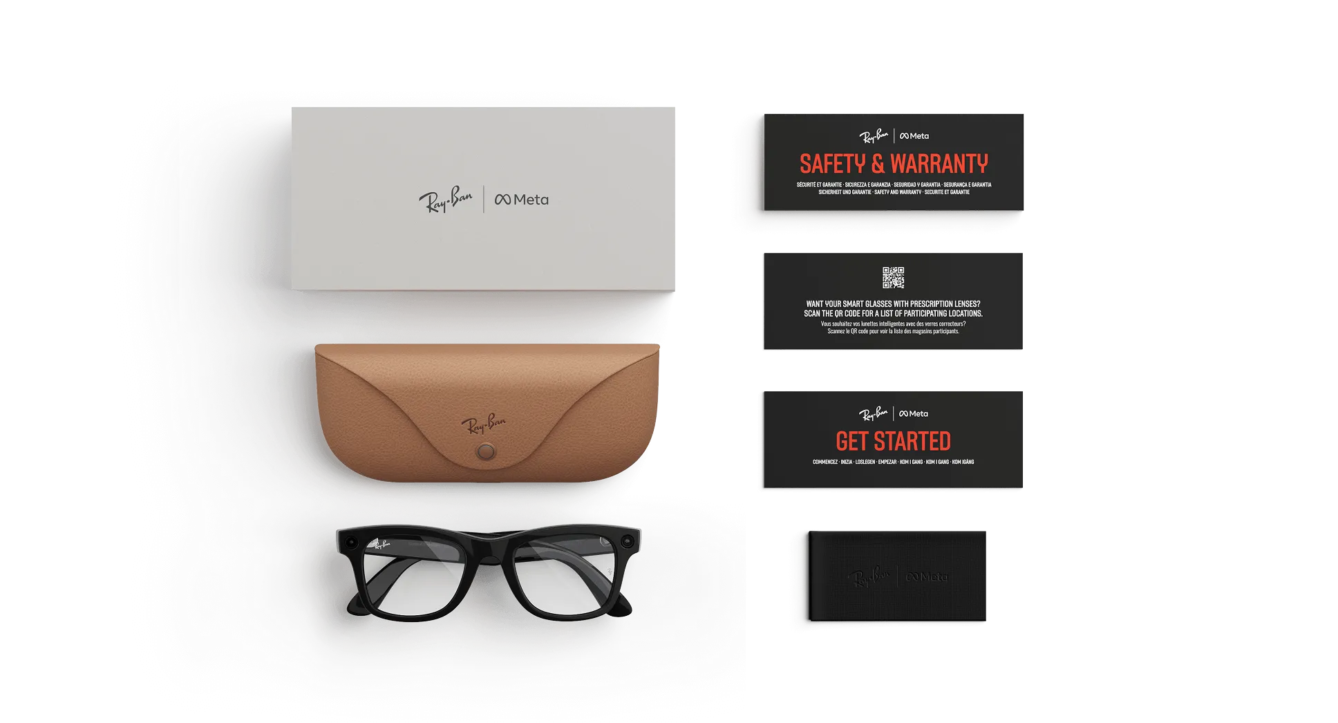 Ray-Ban Meta Glass Wayfarer - Shiny Black Clear