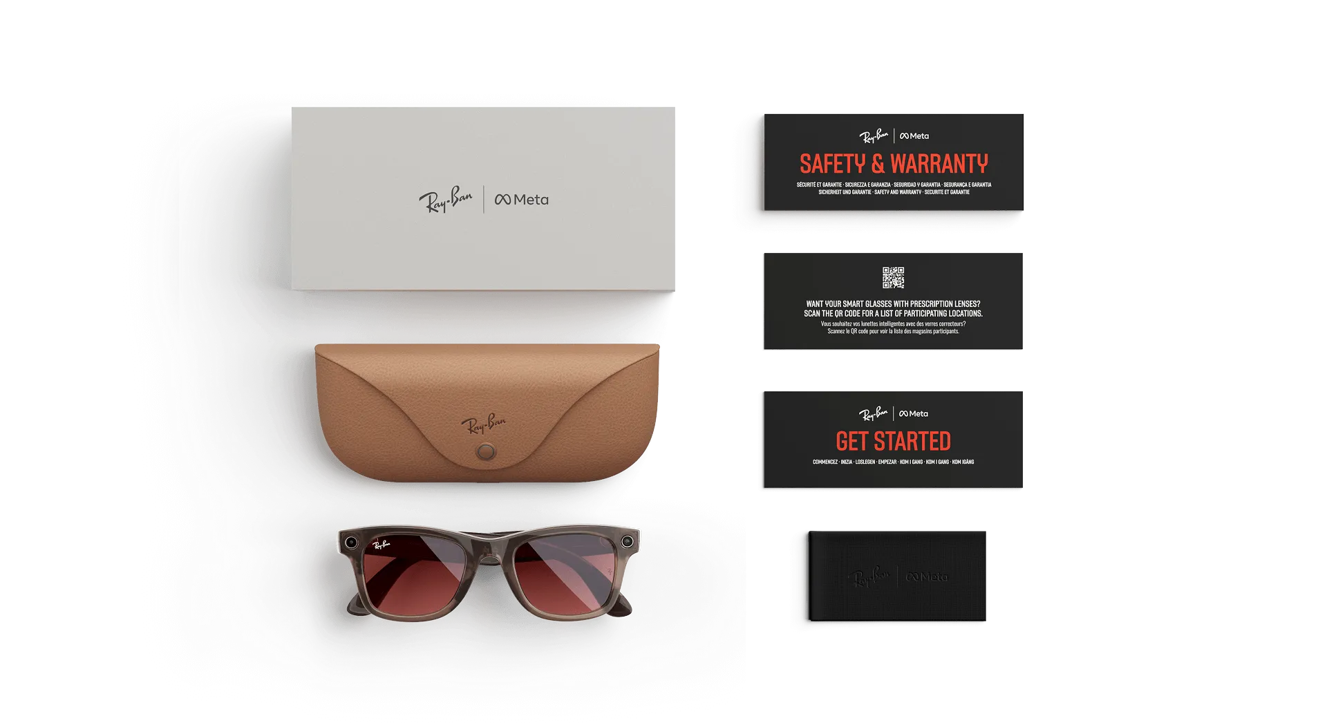 Ray-Ban Meta Glass Wayfarer - Shiny Warm Stone Transparent Transitions