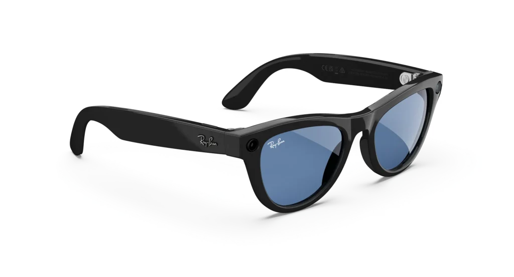 Ray-Ban Meta Glass Skyler - Shiny Black Tint to Cerulean Blue Transitions