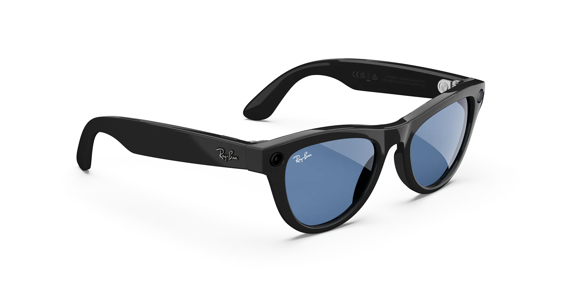 Ray-Ban Meta Glass Skyler - Shiny Black Tint to Cerulean Blue Transitions