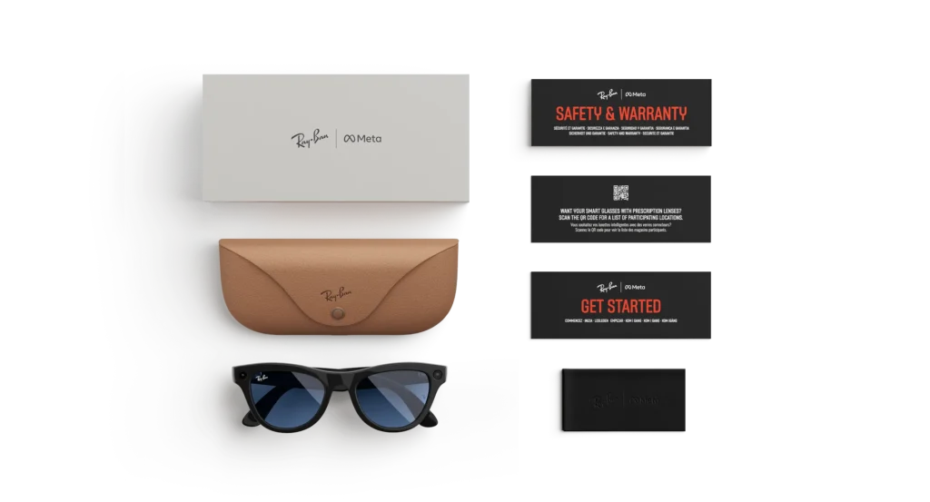Ray-Ban Meta Glass Skyler - Shiny Black Tint to Cerulean Blue Transitions