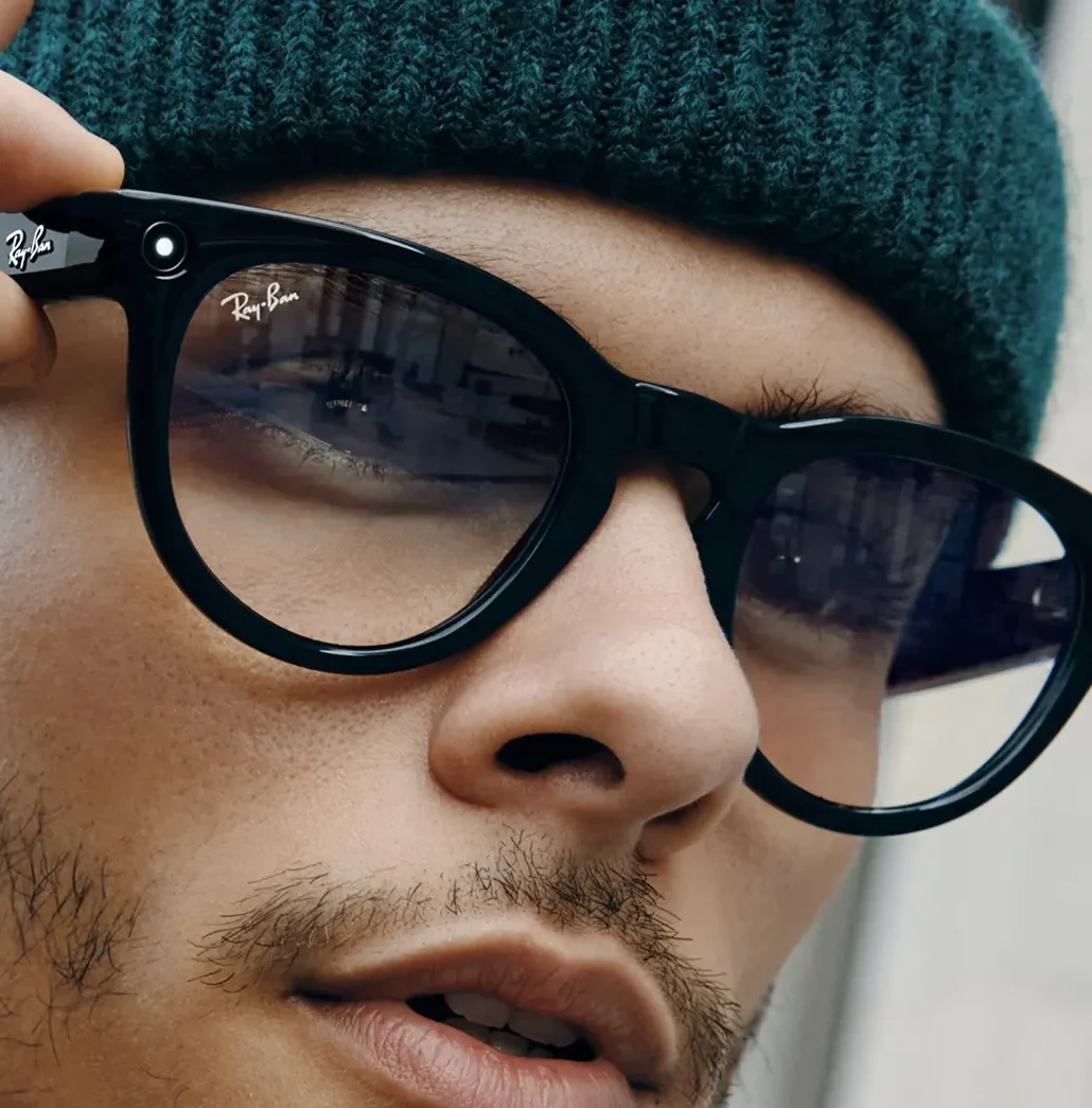 Ray-Ban Meta Glass Headliner - Shiny Black Clear