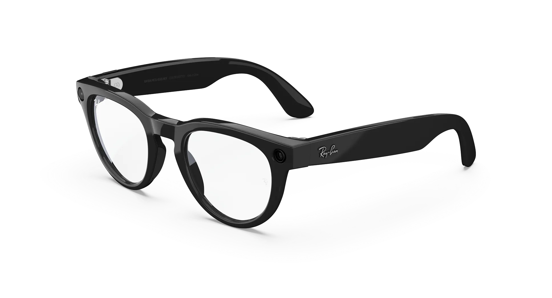 Ray-Ban Meta Glass Headliner - Shiny Black Clear