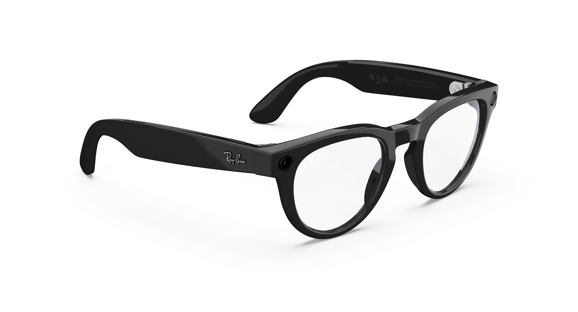 Ray-Ban Meta Glass Headliner - Shiny Black Clear
