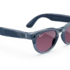 Ray-Ban Meta Glass Headliner -  Shiny Jeans Transparent Dusty Red Polarized