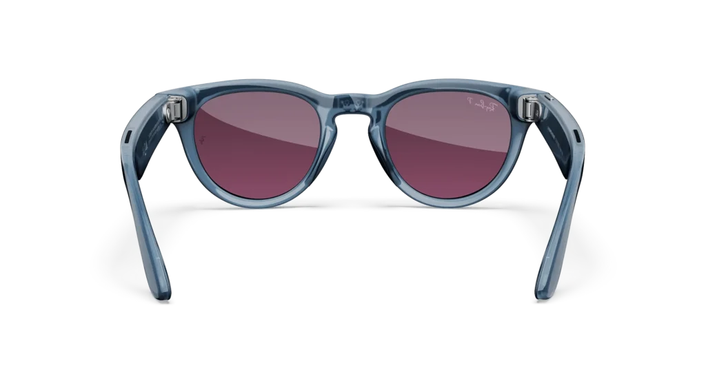 Ray-Ban Meta Glass Headliner -  Shiny Jeans Transparent Dusty Red Polarized