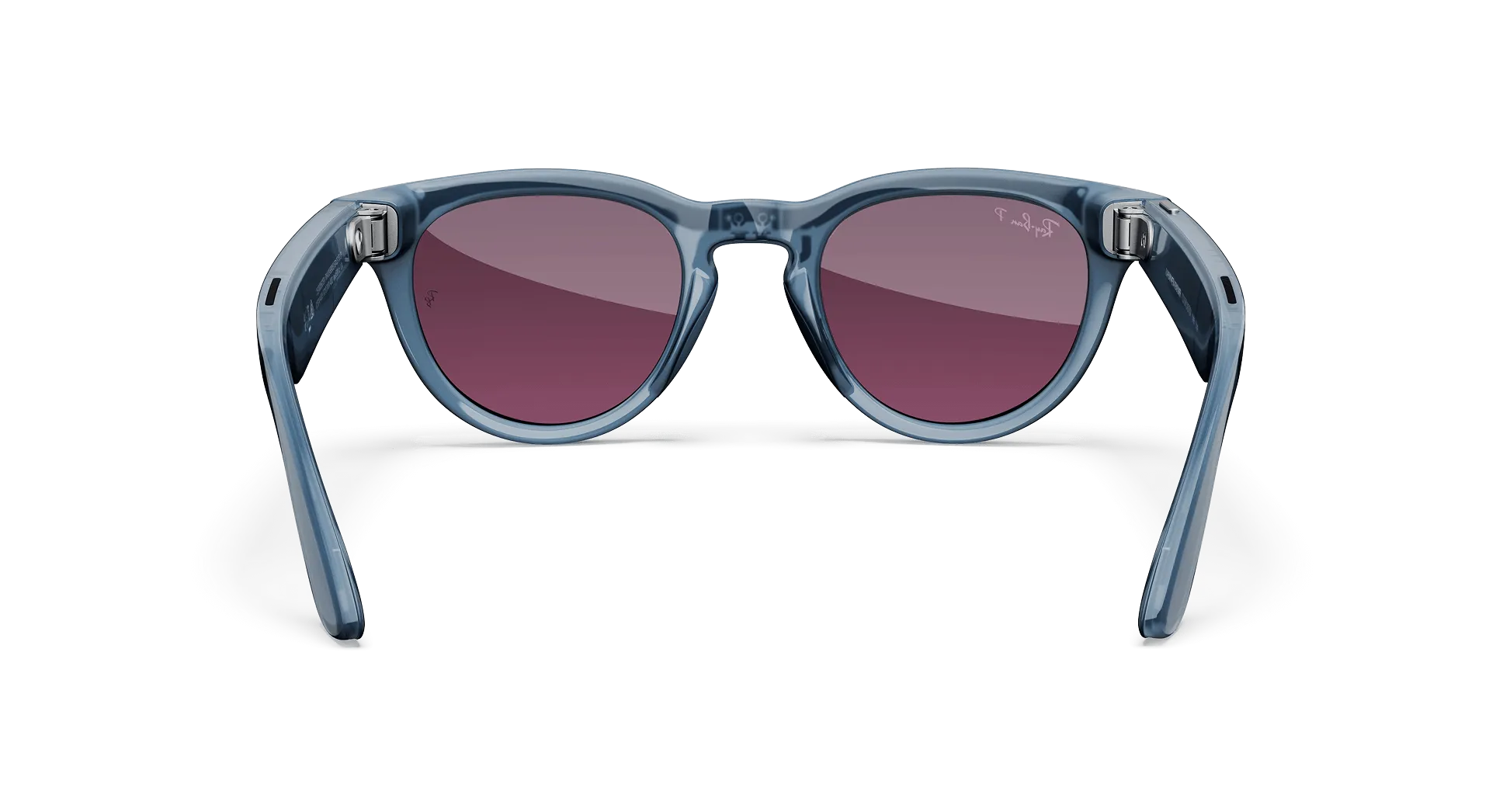 Ray-Ban Meta Glass Headliner -  Shiny Jeans Transparent Dusty Red Polarized