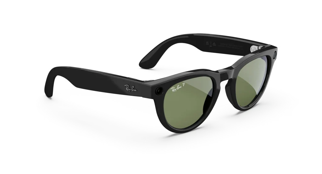 Ray-Ban Meta Glass Headliner -  Shiny Black Green Polarized
