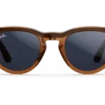 Ray-Ban Meta Glass Headliner - Shiny Caramel Transparent Clear to Sapphire Transitions