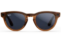 Ray-Ban Meta Glass Headliner - Shiny Caramel Transparent Clear to Sapphire Transitions