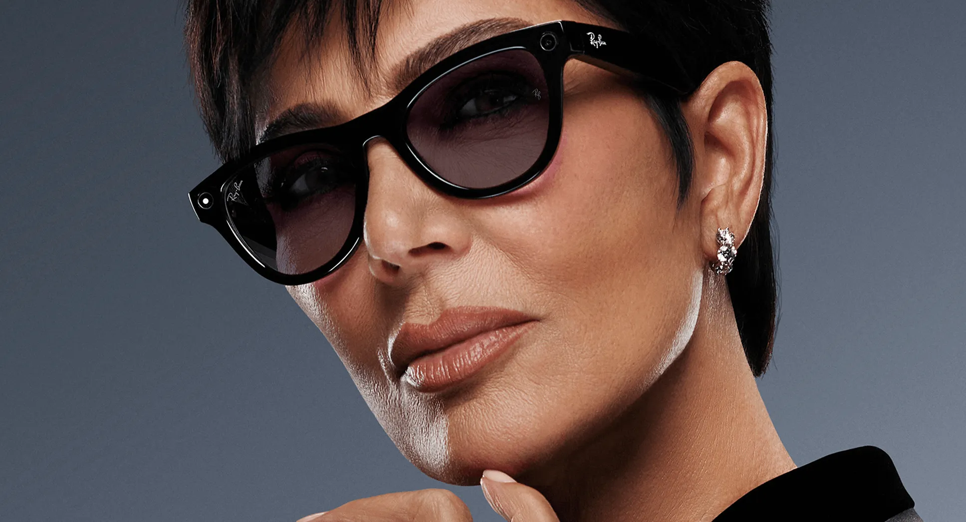 Ray-Ban Meta Glass Skyler - Shiny Black Clear to Amethyst Transitions
