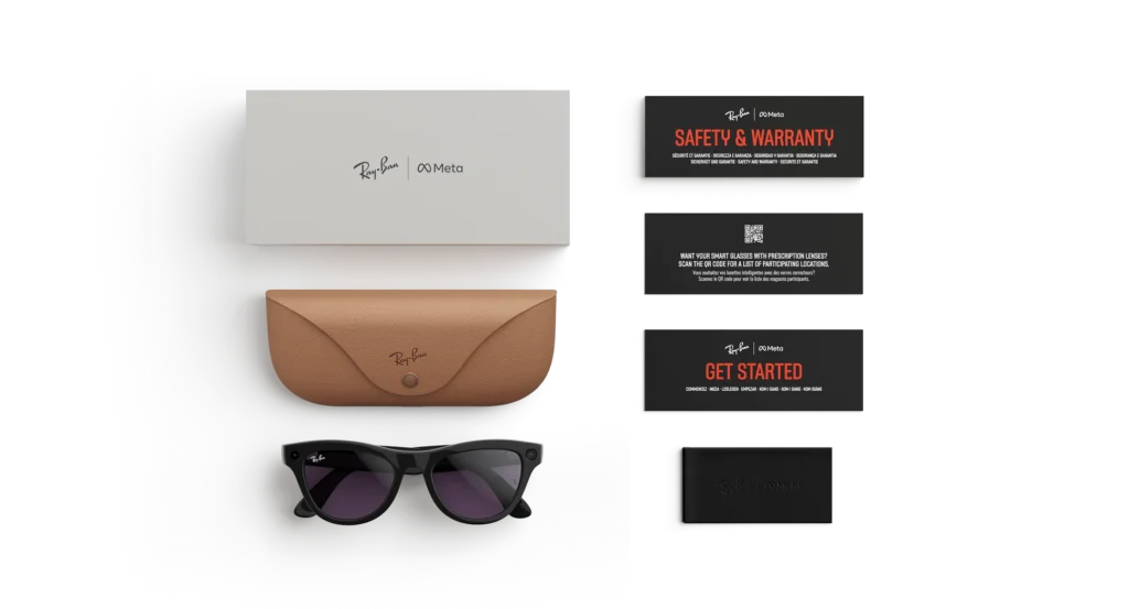 Ray-Ban Meta Glass Skyler - Shiny Black Clear to Amethyst Transitions