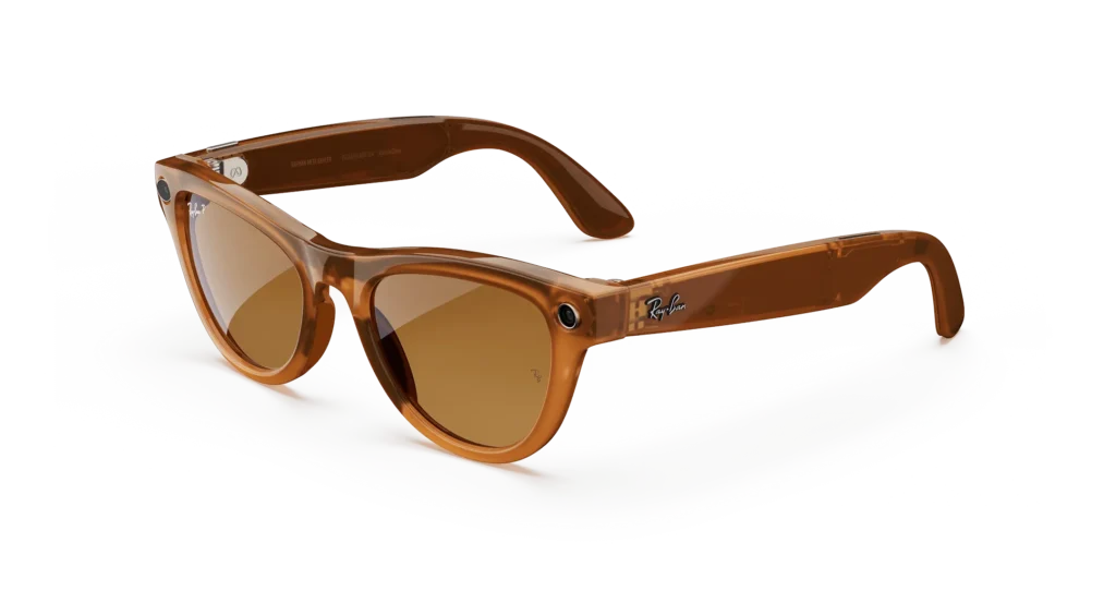 Ray-Ban Meta Glass Skyler - Shiny Caramel Transparent Brown