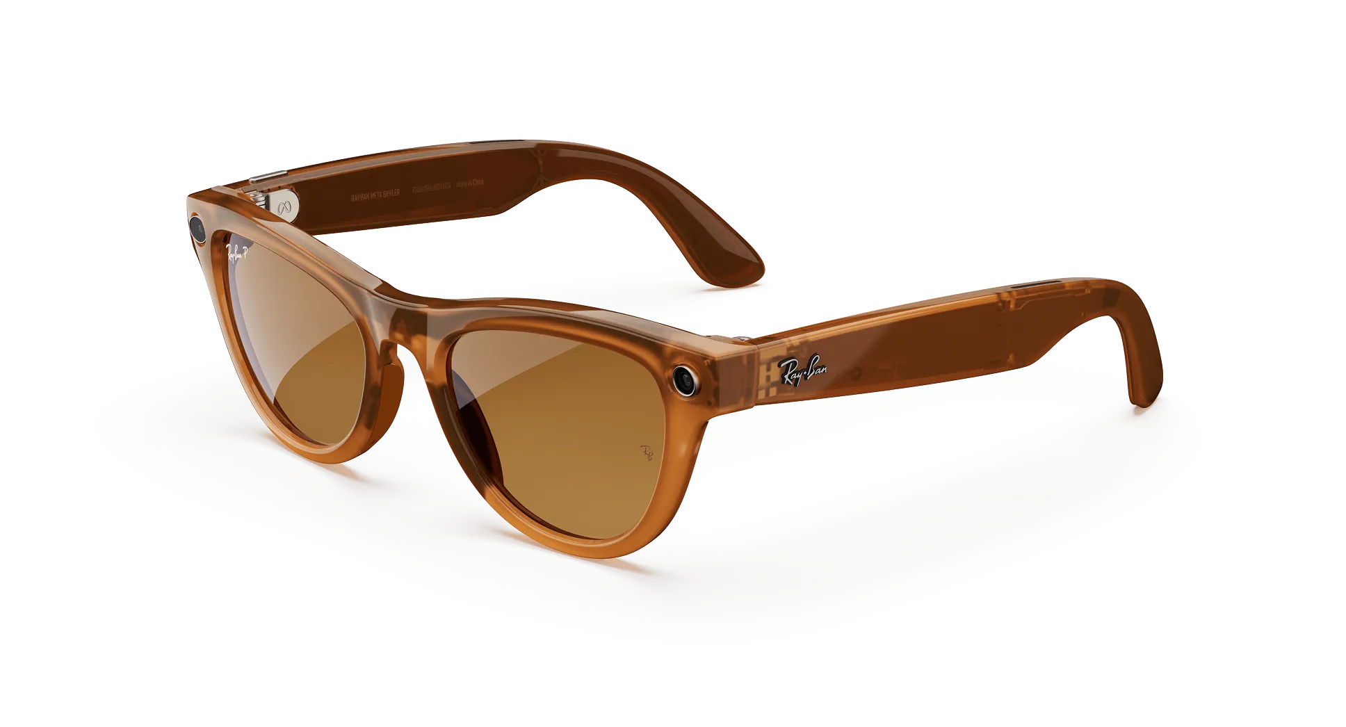 Ray-Ban Meta Glass Skyler - Shiny Caramel Transparent Brown