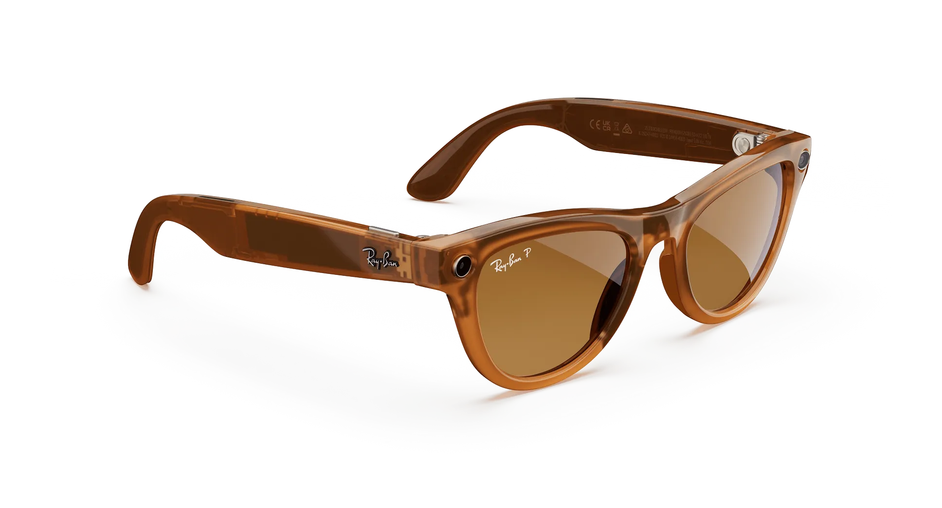 Ray-Ban Meta Glass Skyler - Shiny Caramel Transparent Brown