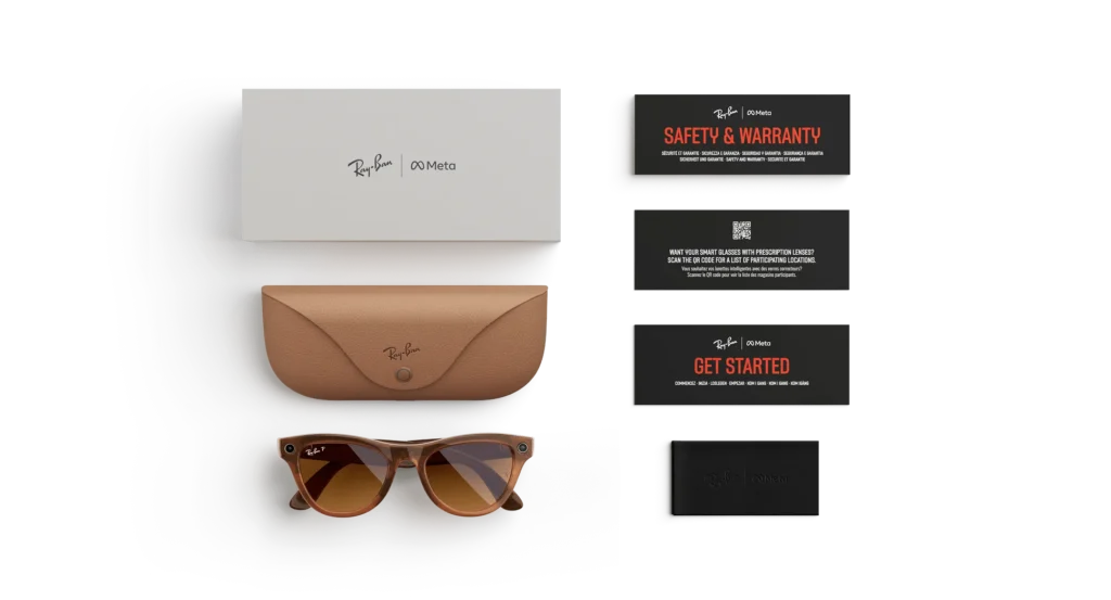 Ray-Ban Meta Glass Skyler - Shiny Caramel Transparent Brown