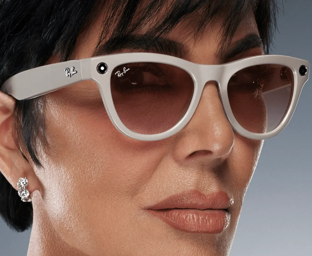 Ray-Ban Meta Glass Skyler - Shiny Chalky Gray Gradient Cinnamon Pink