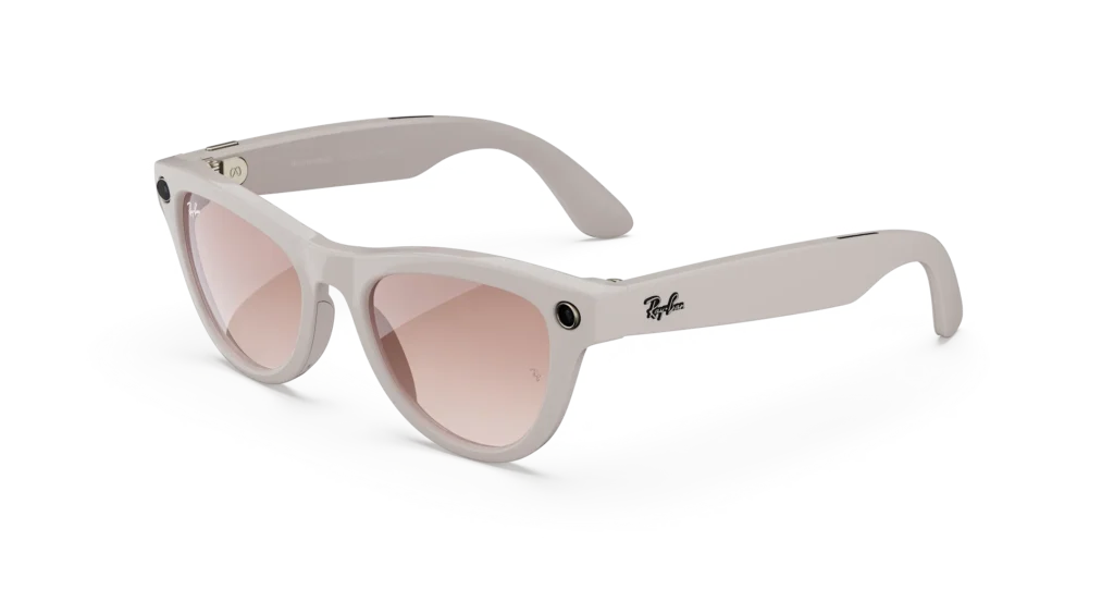 Ray-Ban Meta Glass Skyler - Shiny Chalky Gray Gradient Cinnamon Pink