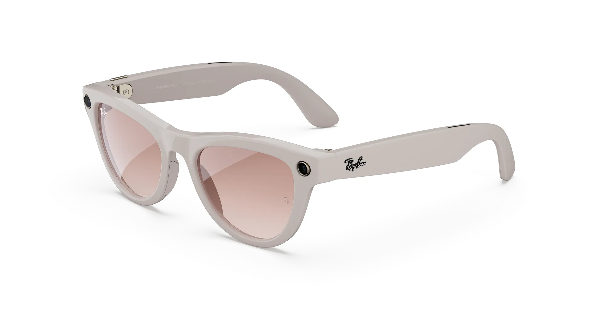 Ray-Ban Meta Glass Skyler - Shiny Chalky Gray Gradient Cinnamon Pink