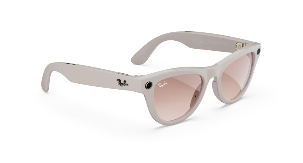 Ray-Ban Meta Glass Skyler - Shiny Chalky Gray Gradient Cinnamon Pink