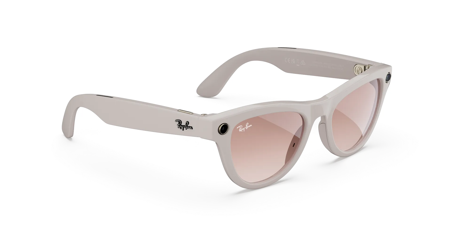Ray-Ban Meta Glass Skyler - Shiny Chalky Gray Gradient Cinnamon Pink