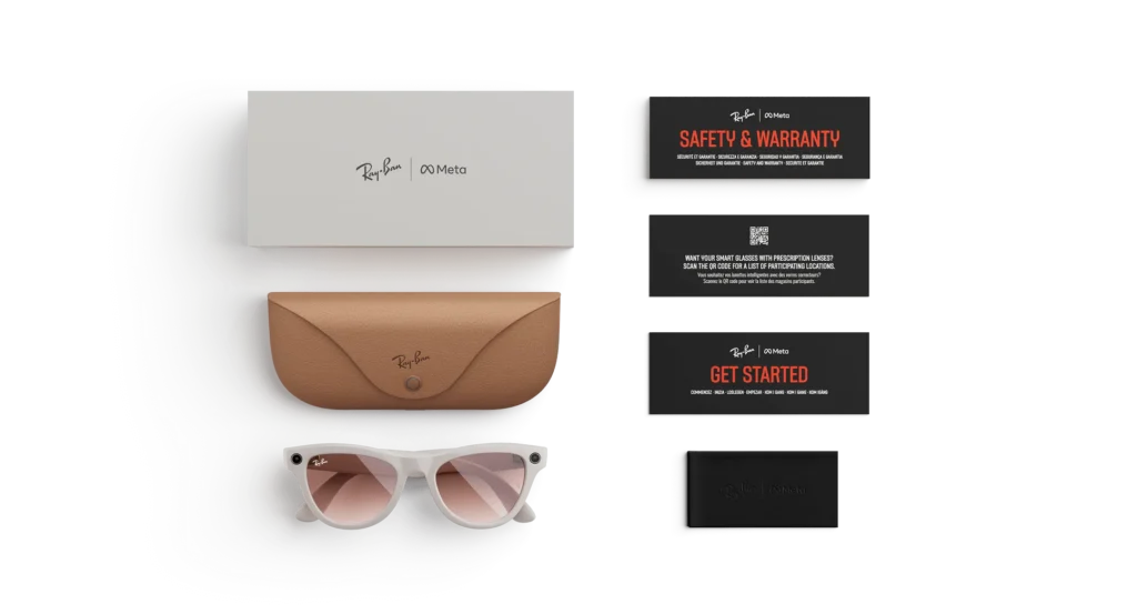 Ray-Ban Meta Glass Skyler - Shiny Chalky Gray Gradient Cinnamon Pink