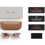 Ray-Ban Meta Glass Skyler - Shiny Chalky Gray Gradient Cinnamon Pink