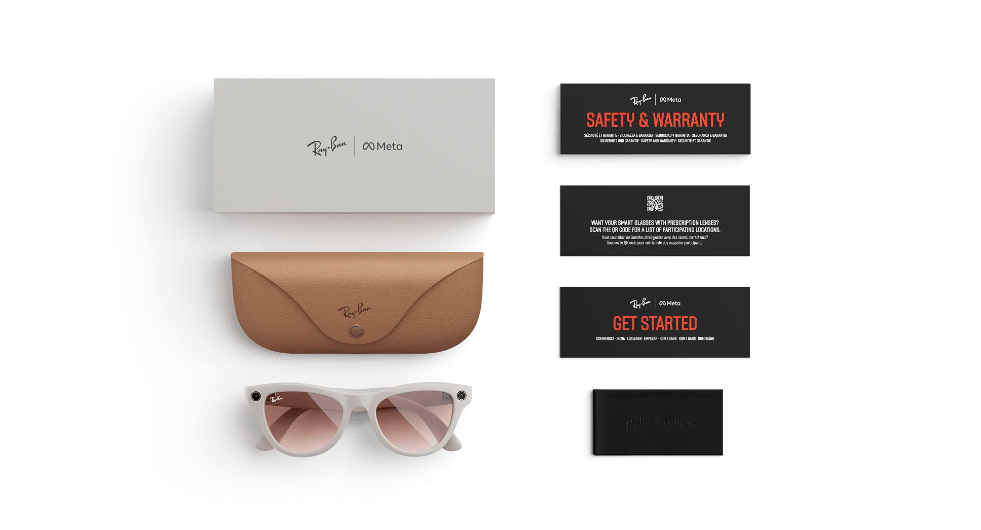 Ray-Ban Meta Glass Skyler - Shiny Chalky Gray Gradient Cinnamon Pink