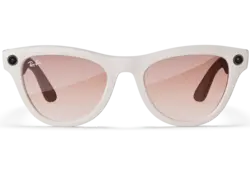 Ray-Ban Meta Glass Skyler - Shiny Chalky Gray Gradient Cinnamon Pink