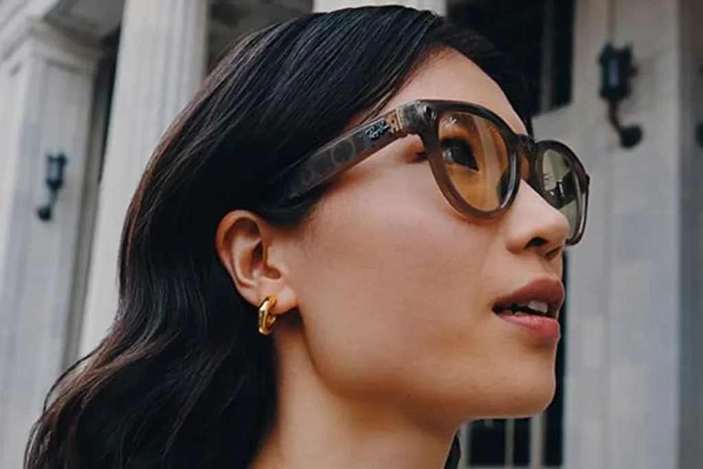 Ray-Ban Meta Glass Skyler - Shiny Caramel Transparent Brown
