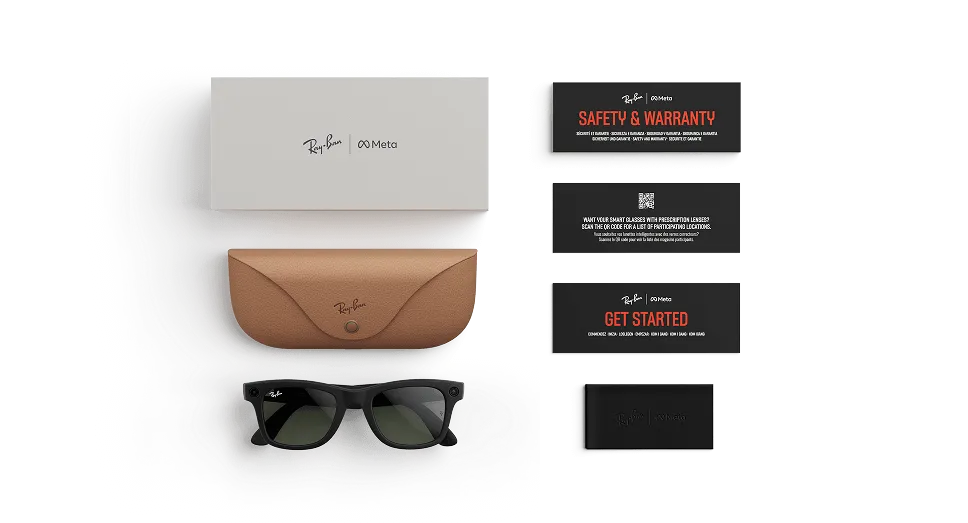 Ray-Ban Meta Glass Wayfarer - Matte Black Transitions