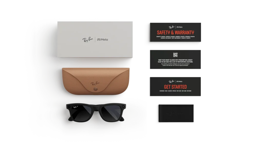 Ray-Ban Meta Glass Wayfarer - Matte Black Polarized