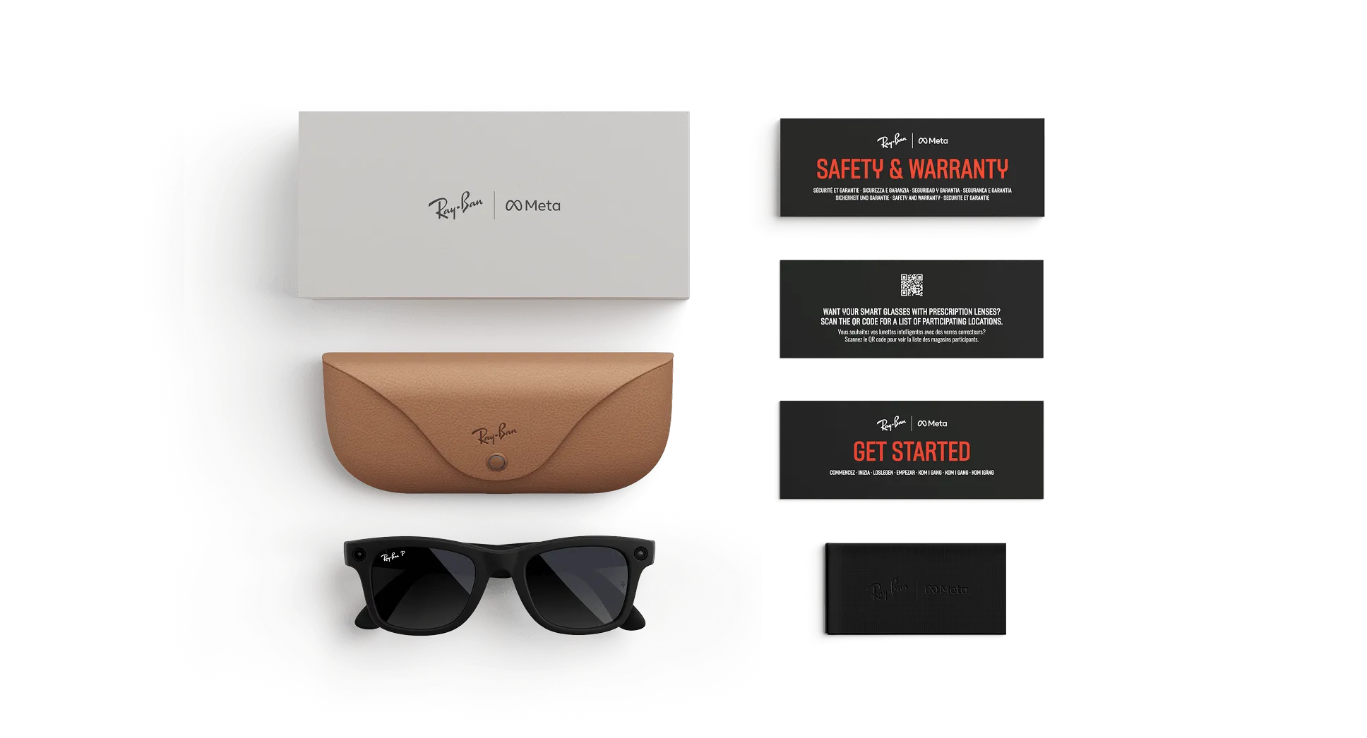 Ray-Ban Meta Glass Wayfarer - Matte Black Polarized